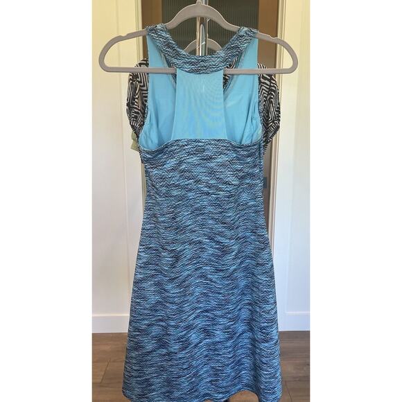 MPG Midi Dress Teal Blue Built in Bra Racerback Athletic Size Small - Picture 5 of 12